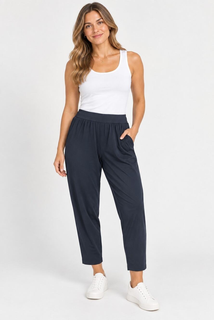 Eileen Fisher Navy Cropped Pants XS